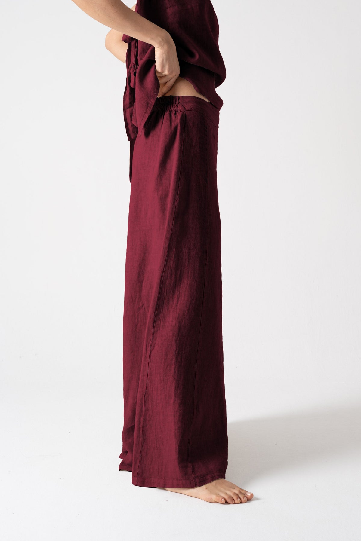 Bruno Palazzo Pant Wine Luxmii