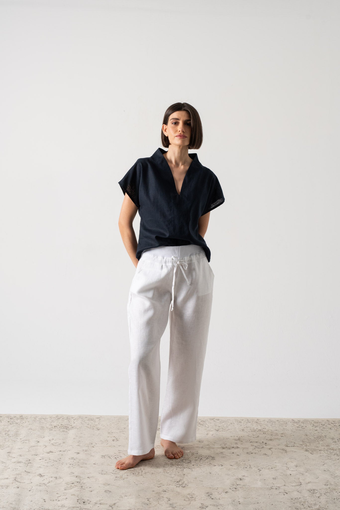 Collo Alto Top Navy Luxmii