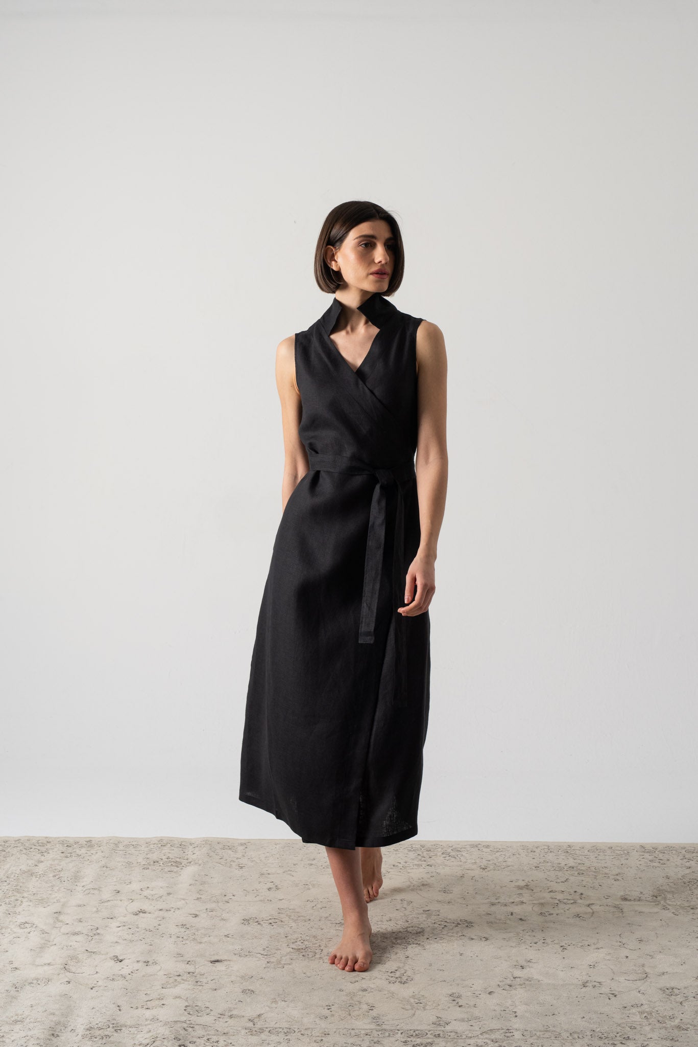 Cora Wrap Dress Black Luxmii