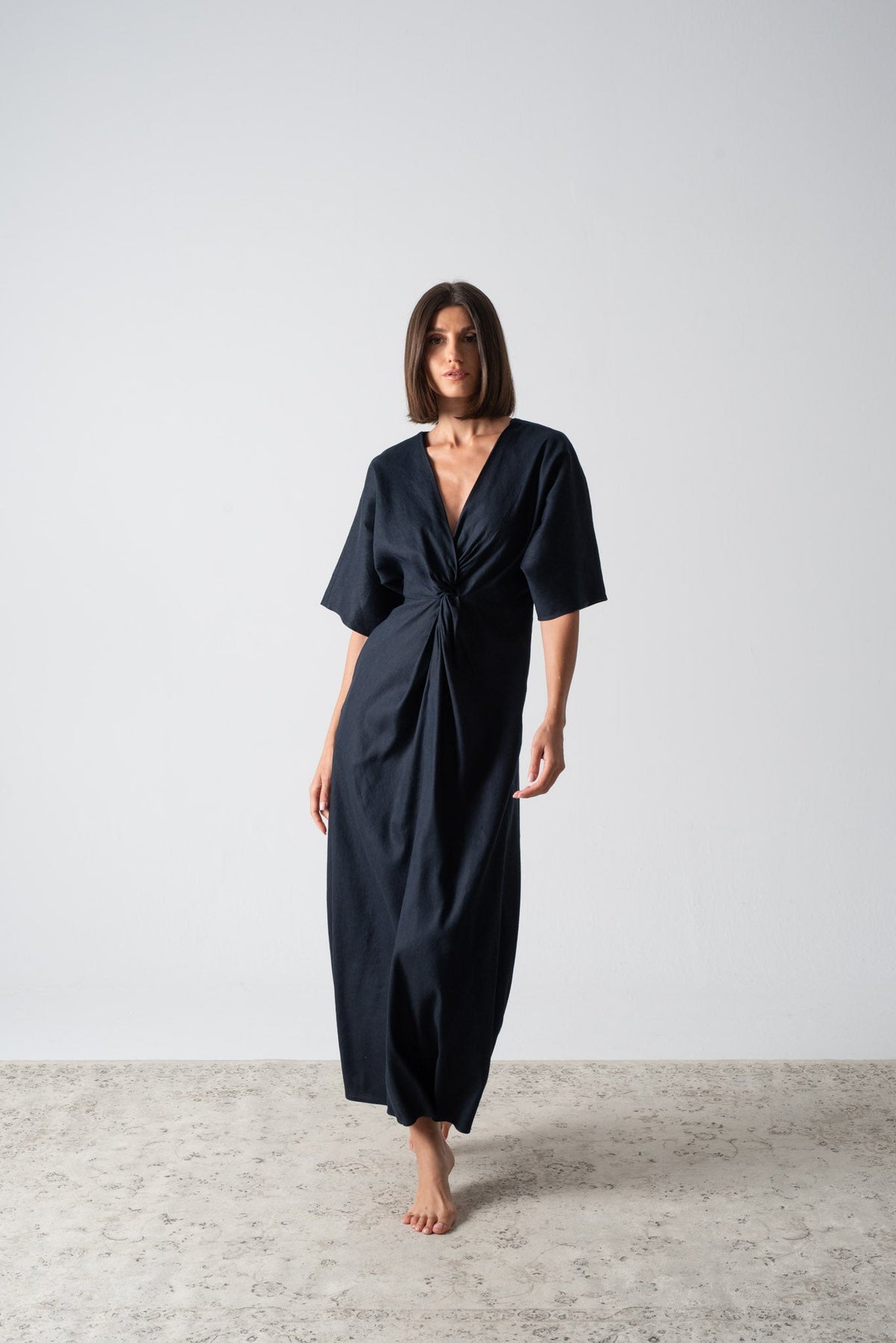 Dune Maxi Dress Navy Luxmii