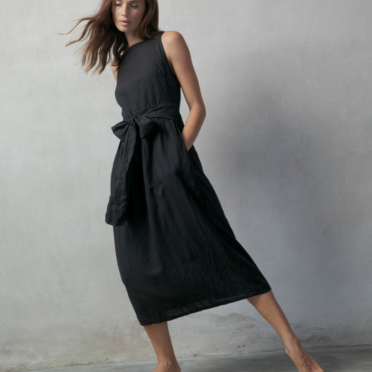 Farfalla Midi Dress Khaki
