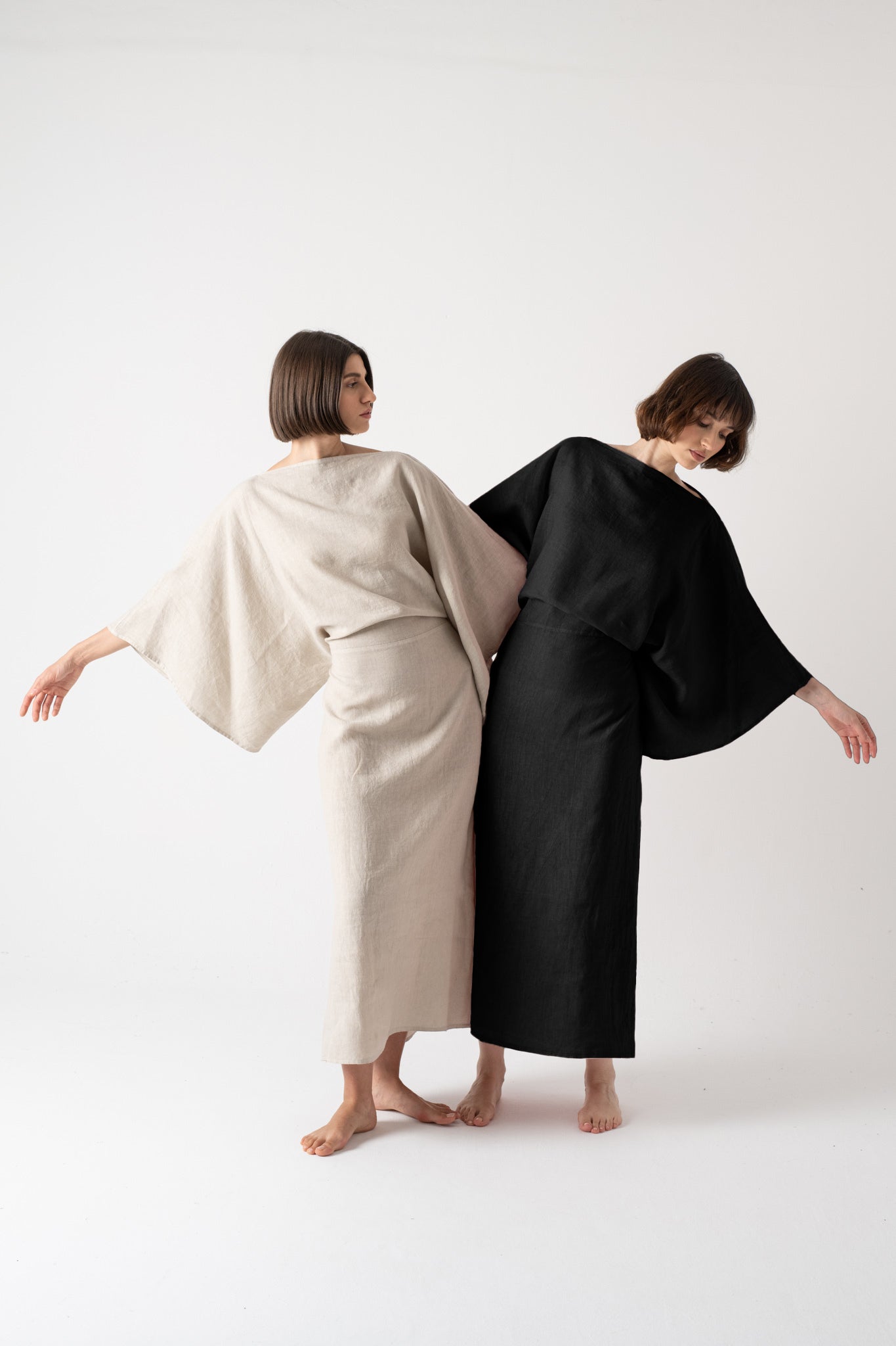Kimonos Black + Oatmeal Luxmii