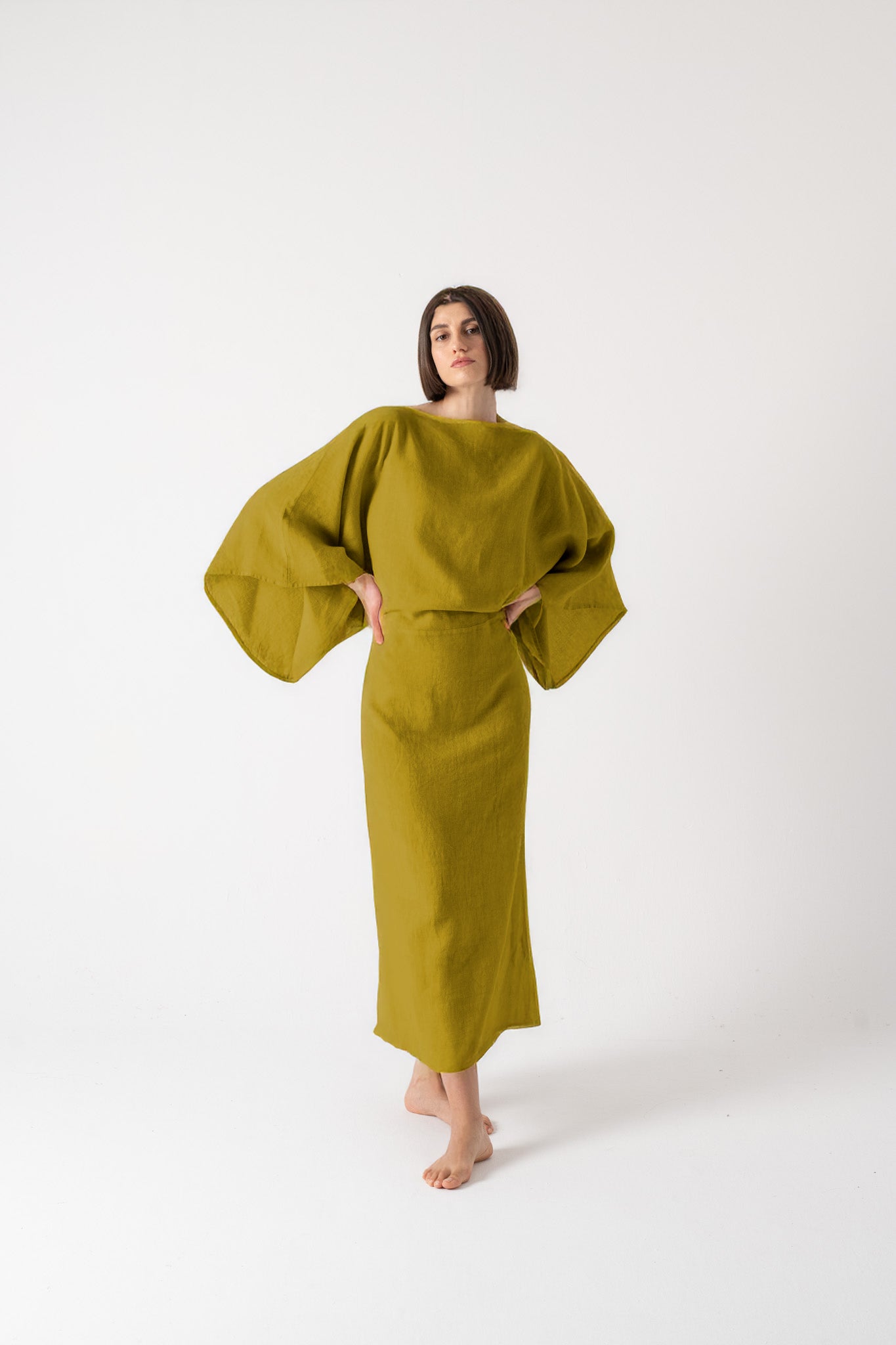 Kimonos Dress Antique Moss Luxmii