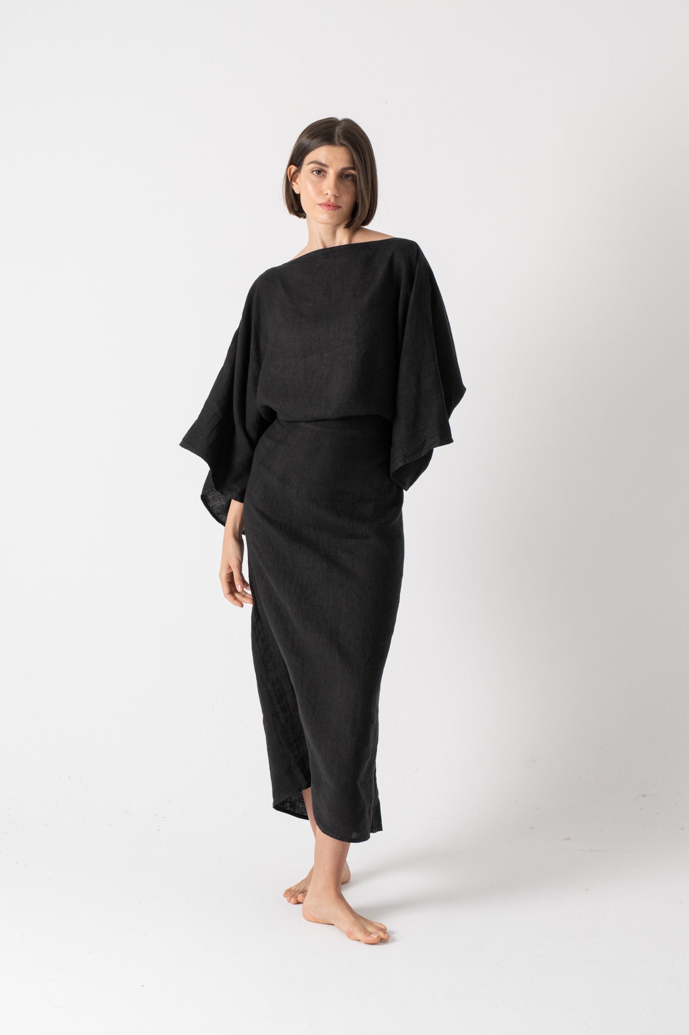 Kimonos Dress Black Luxmii