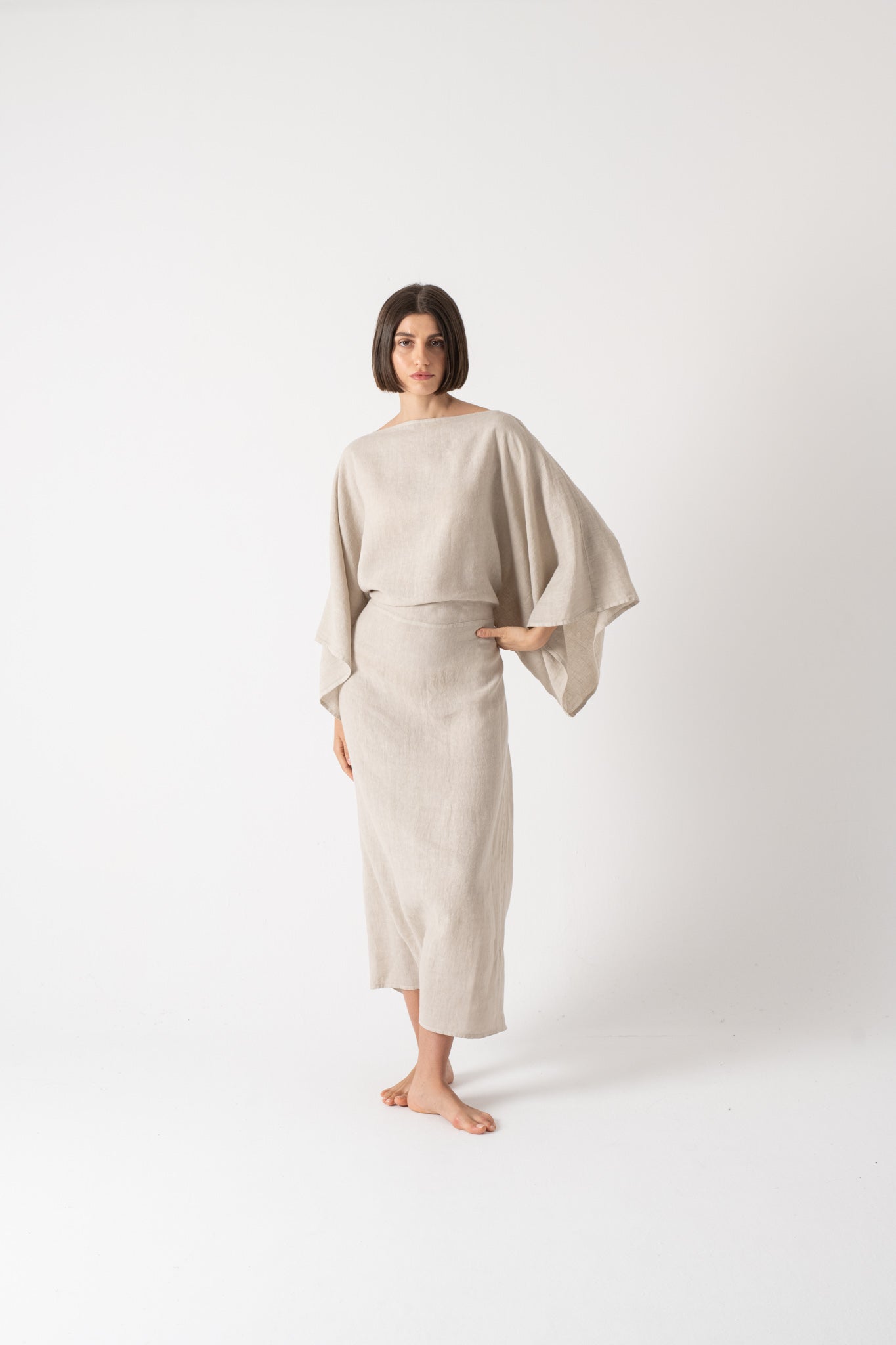 Kimonos Dress Oatmeal Luxmii