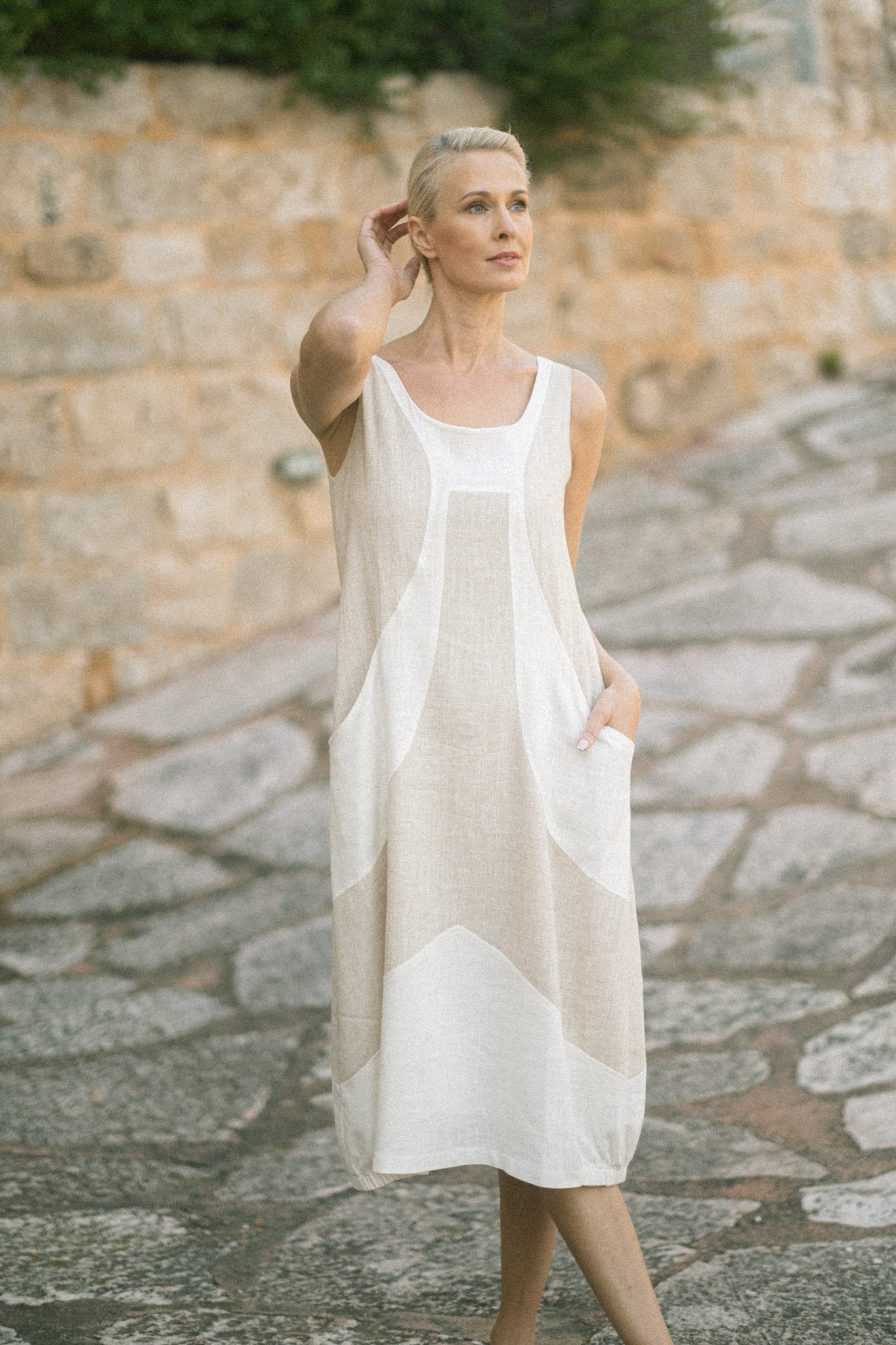 Milos Linen Dress Luxmii