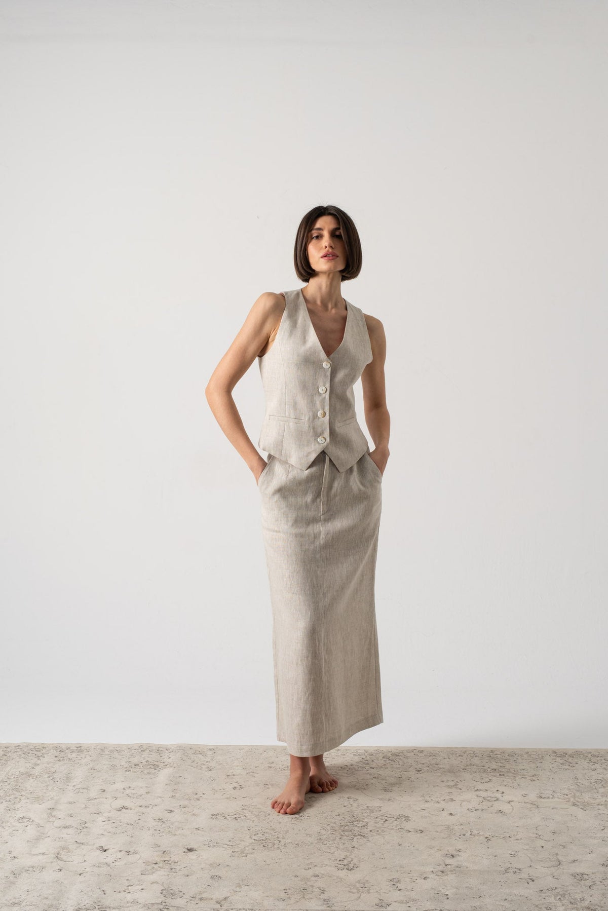 Rhea Skirt Royal Natural Luxmii