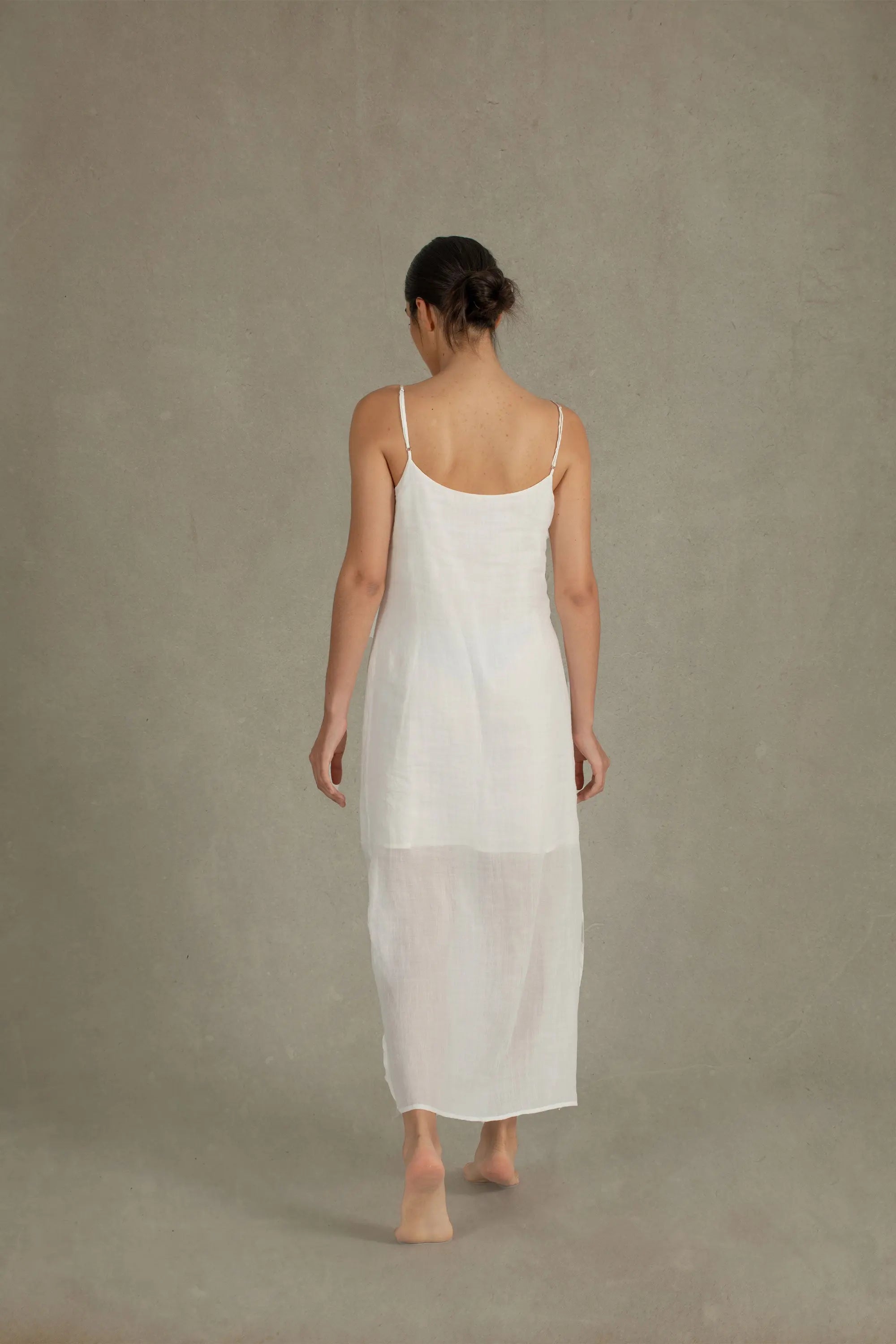 Léa Ramie Linen Slip Dress White Luxmii