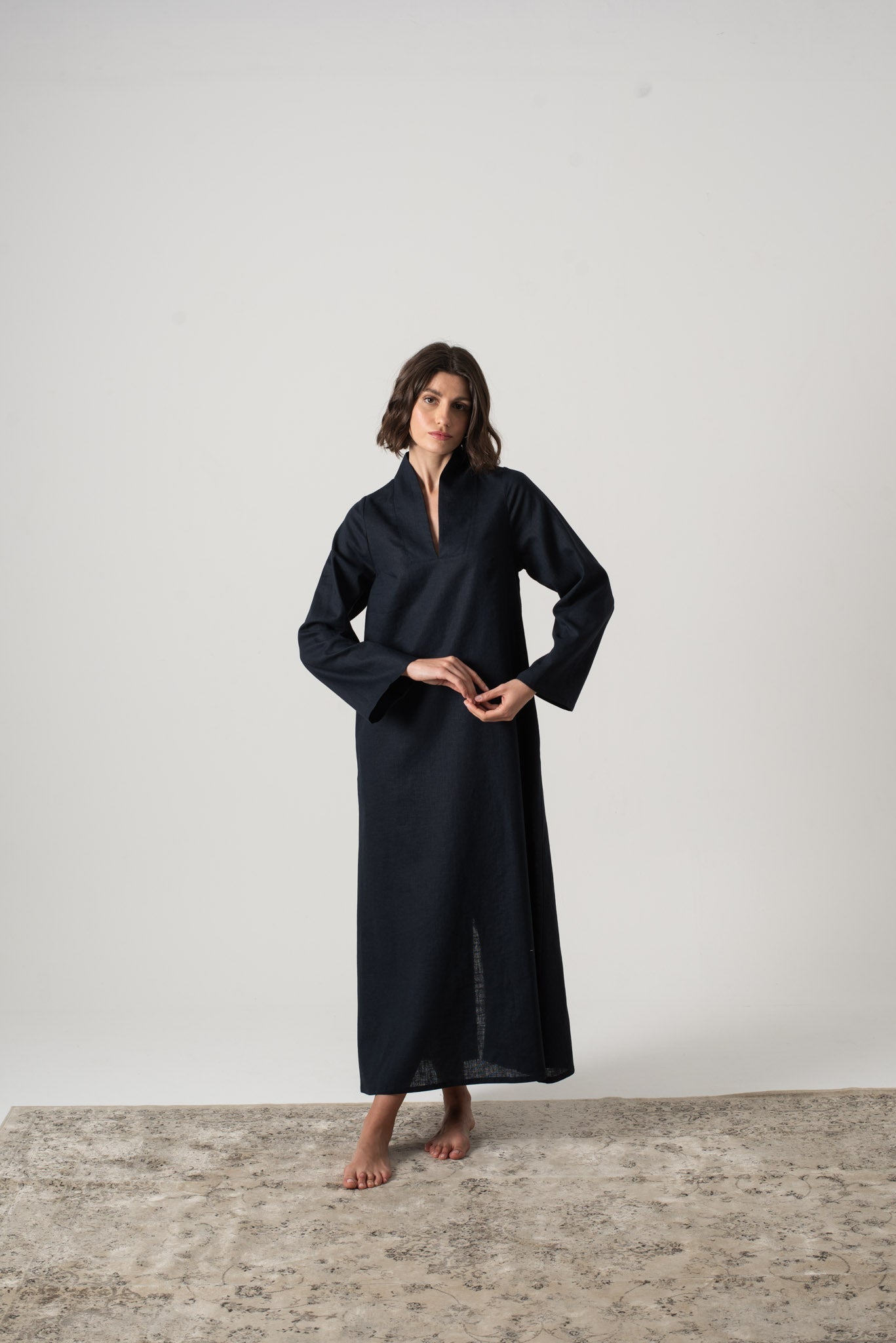 Navy kaftan fashion dress