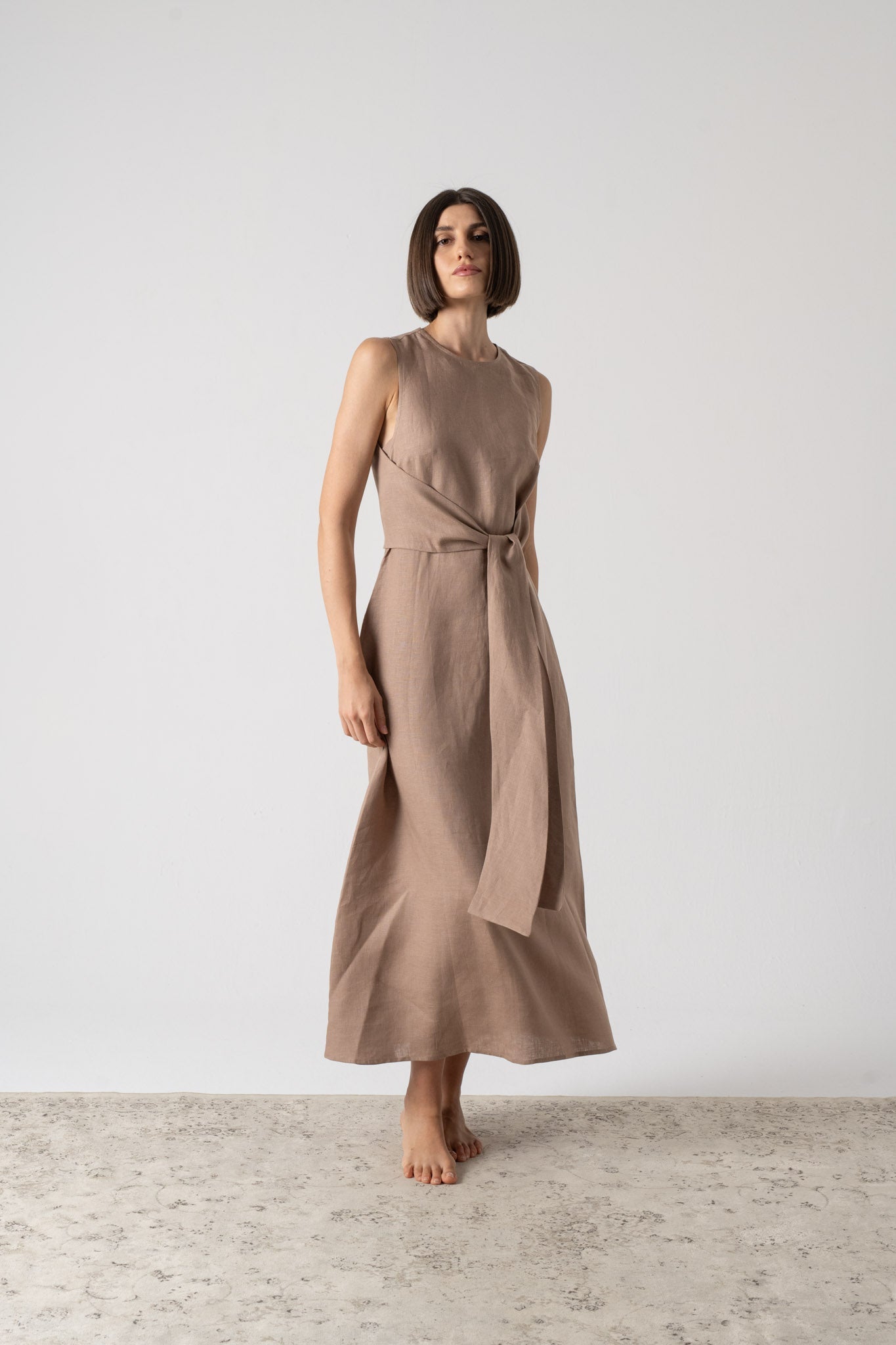 amal maxi dress Amal Wrap Dress Mocha-Taupe