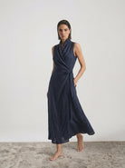 Amara Cowl Neck Wrap Dress Luxmii