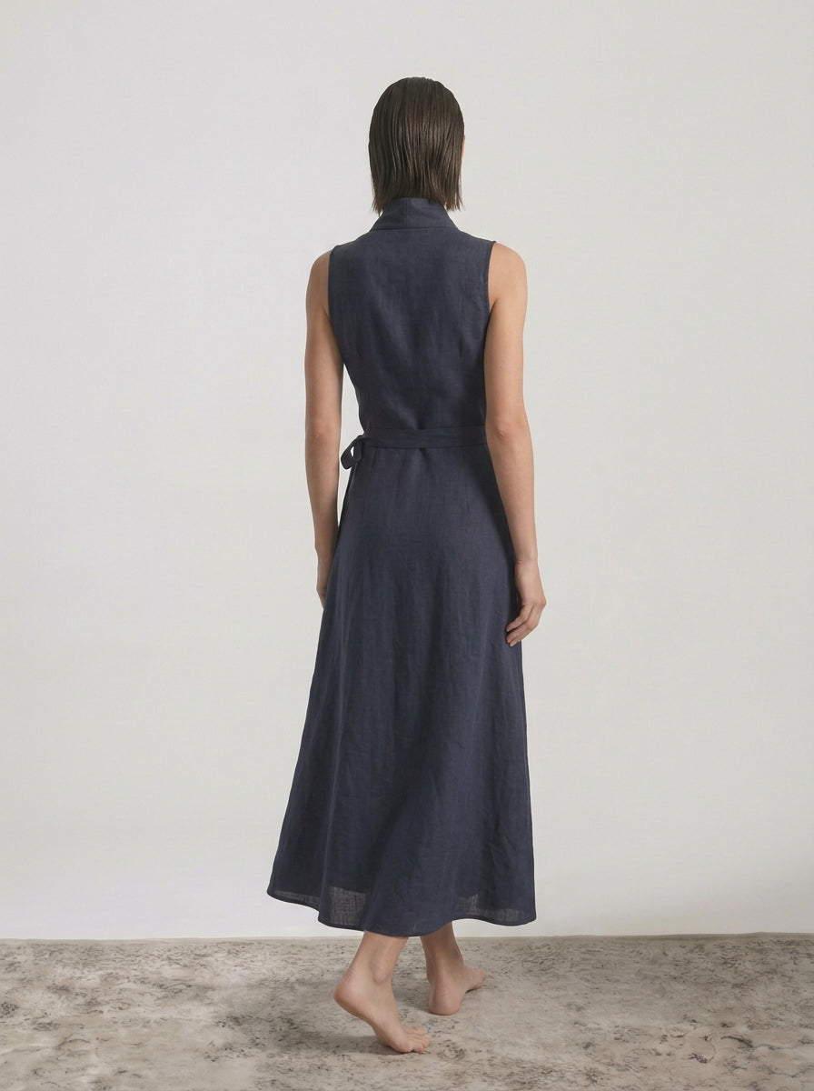 Amara Cowl Neck Wrap Dress Luxmii