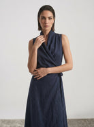 Amara Cowl Neck Wrap Dress Luxmii