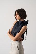 Axel Tie Top Navy Luxmii