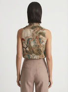 Axel Tie Top in Minwha Print Luxmii