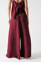 Bruno Palazzo Pant Wine Luxmii