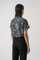 Collo Alto Top Najeon Print Luxmii