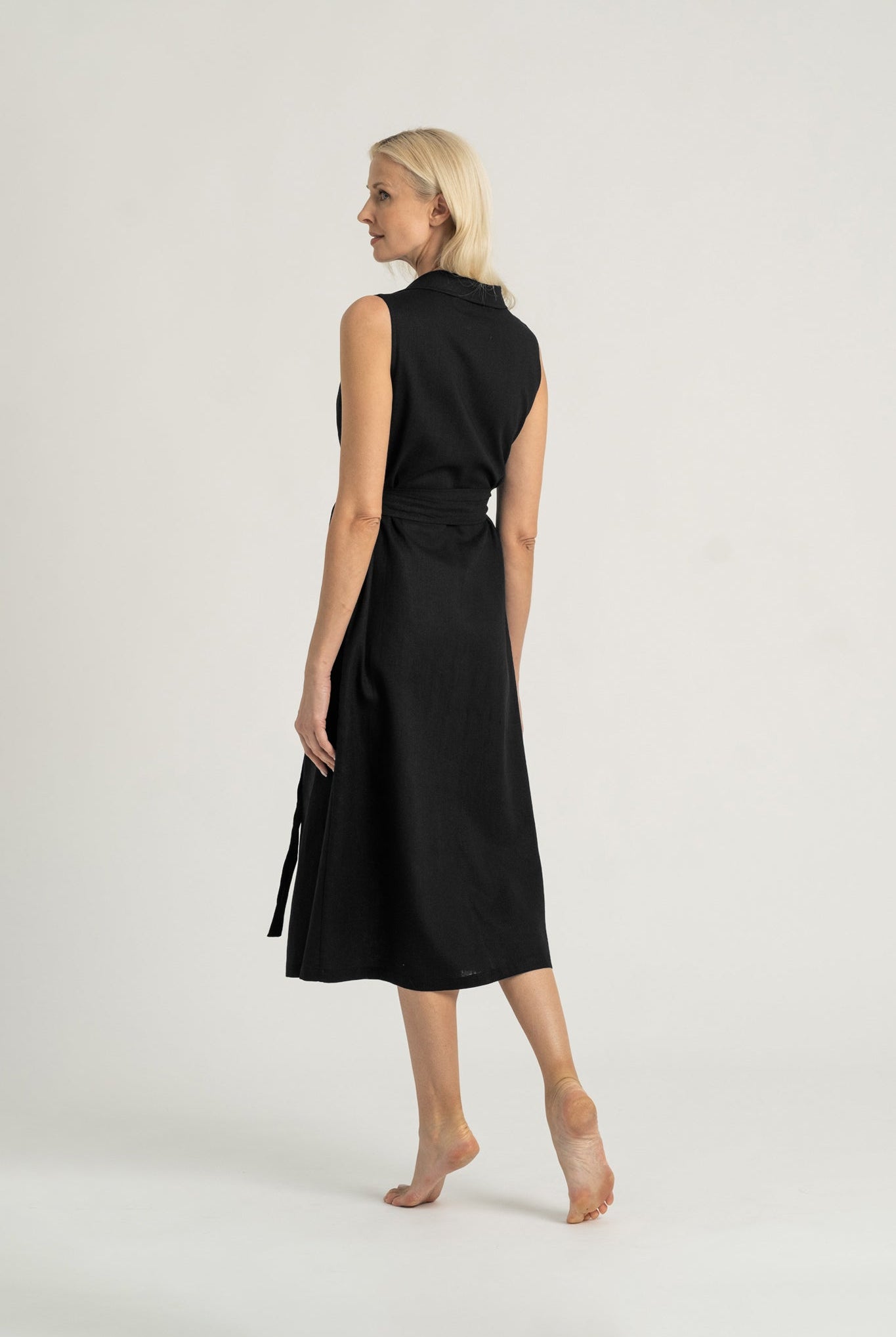 Cora Wrap Dress Black Luxmii