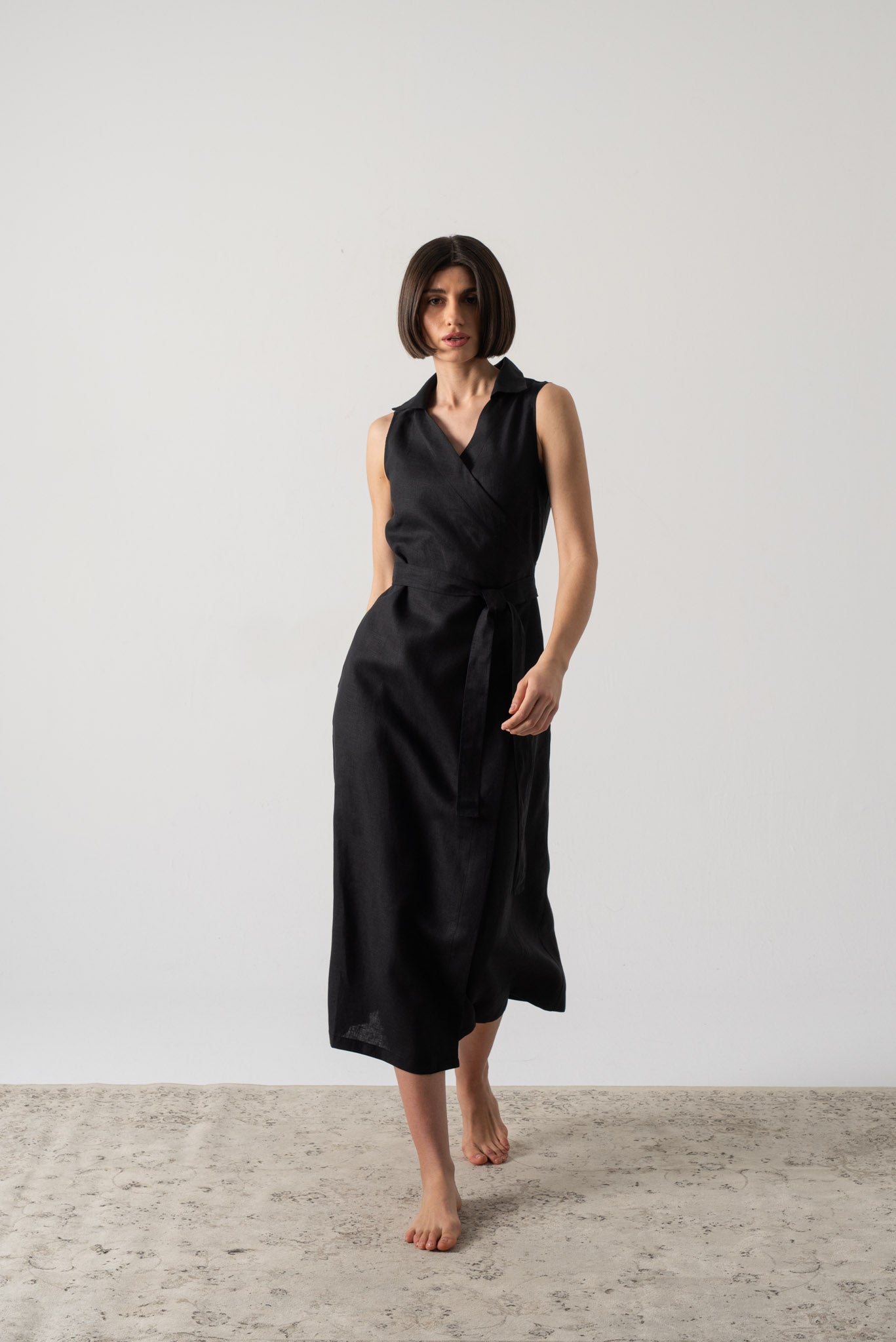 Cora Wrap Dress Black Luxmii