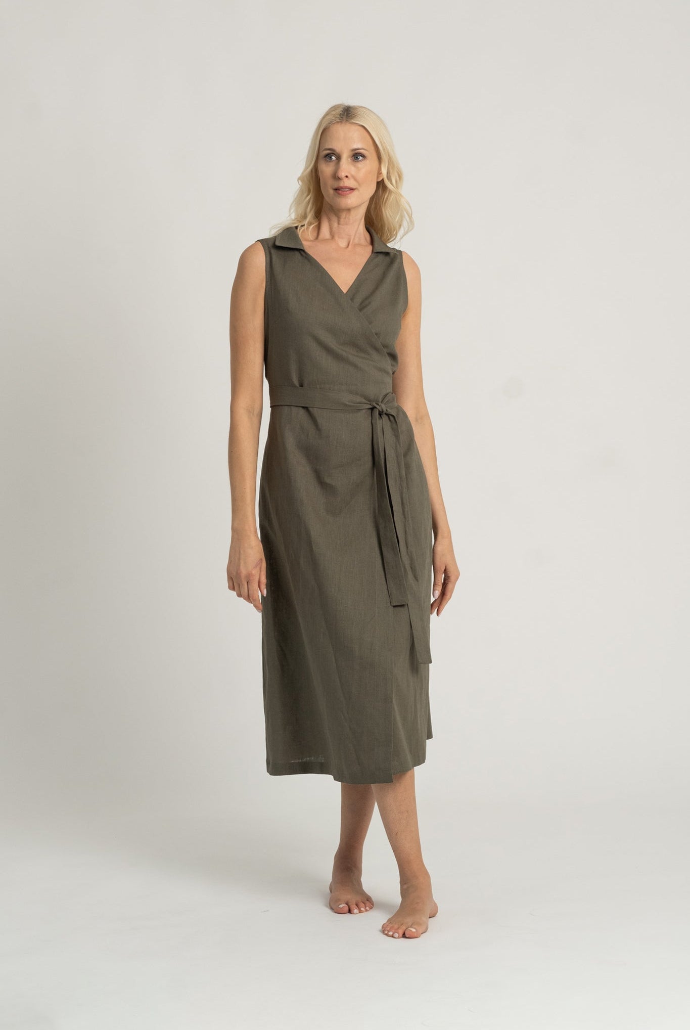 European 100% Linen Dress M Size Woman Unique Fashion Design, Eco Friendly  Look Hemp Clothing Flax Asymmetrical Art to Wear Linen Clothing 7 