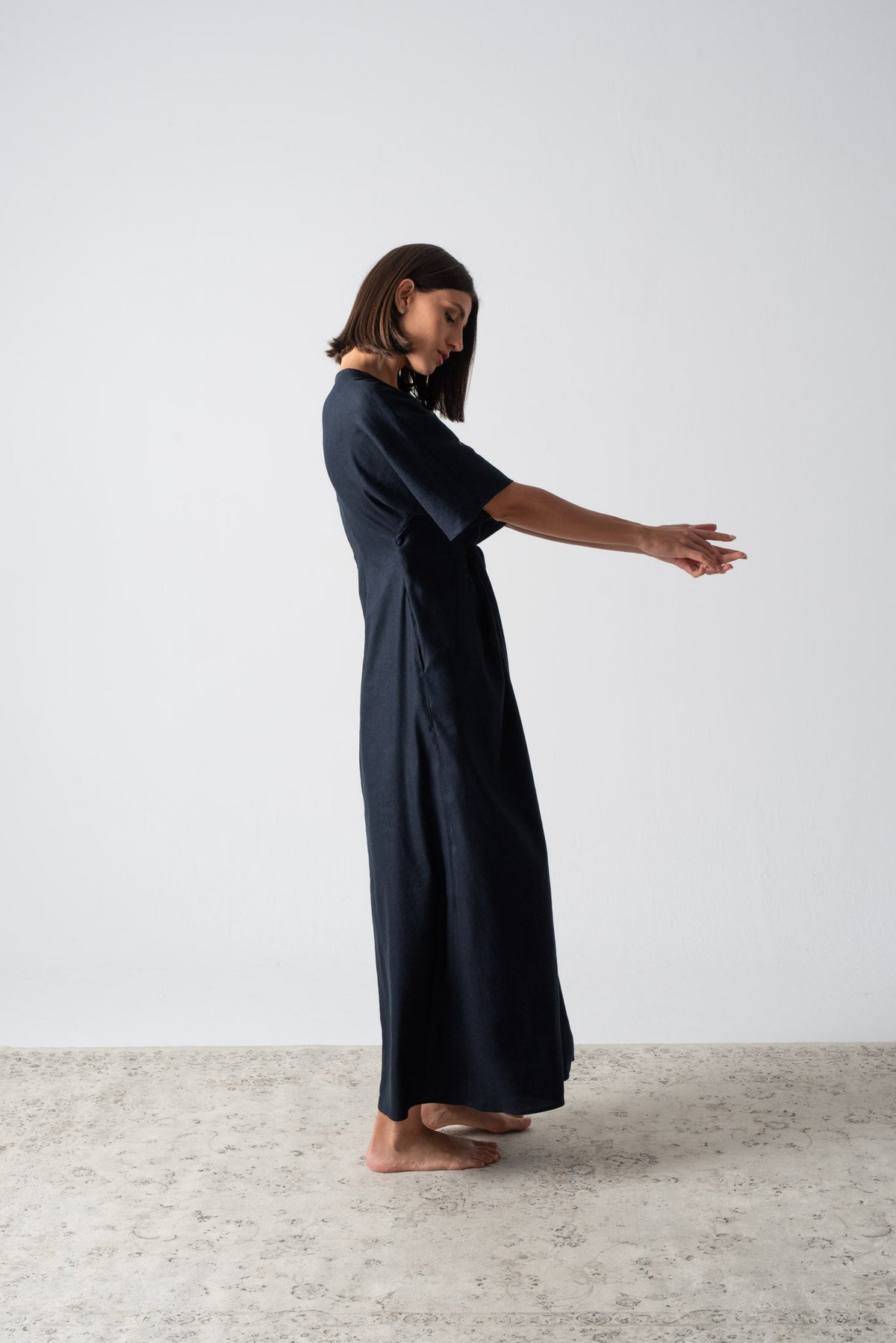 Dune Maxi Dress Navy Luxmii