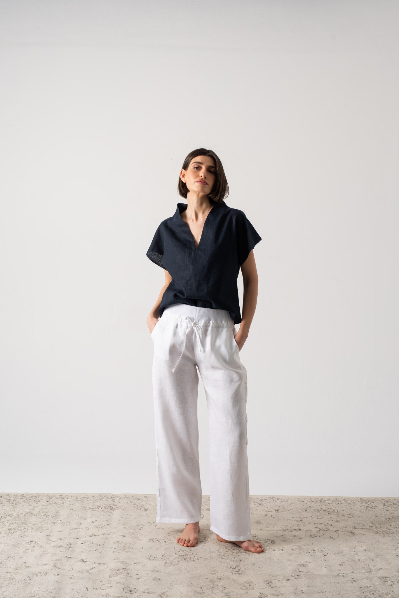 Giorno Linen Pant White - LUXMII