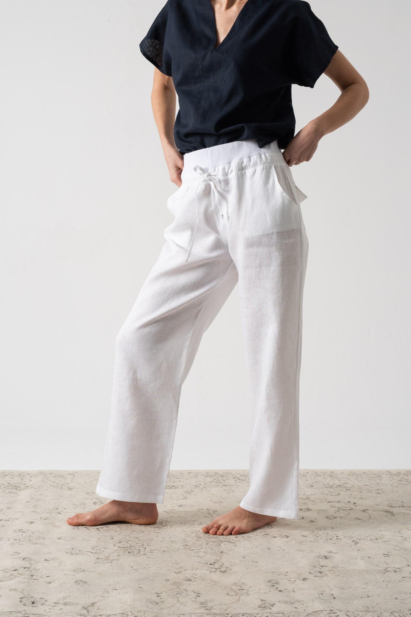 Giorno Linen Pant White - LUXMII