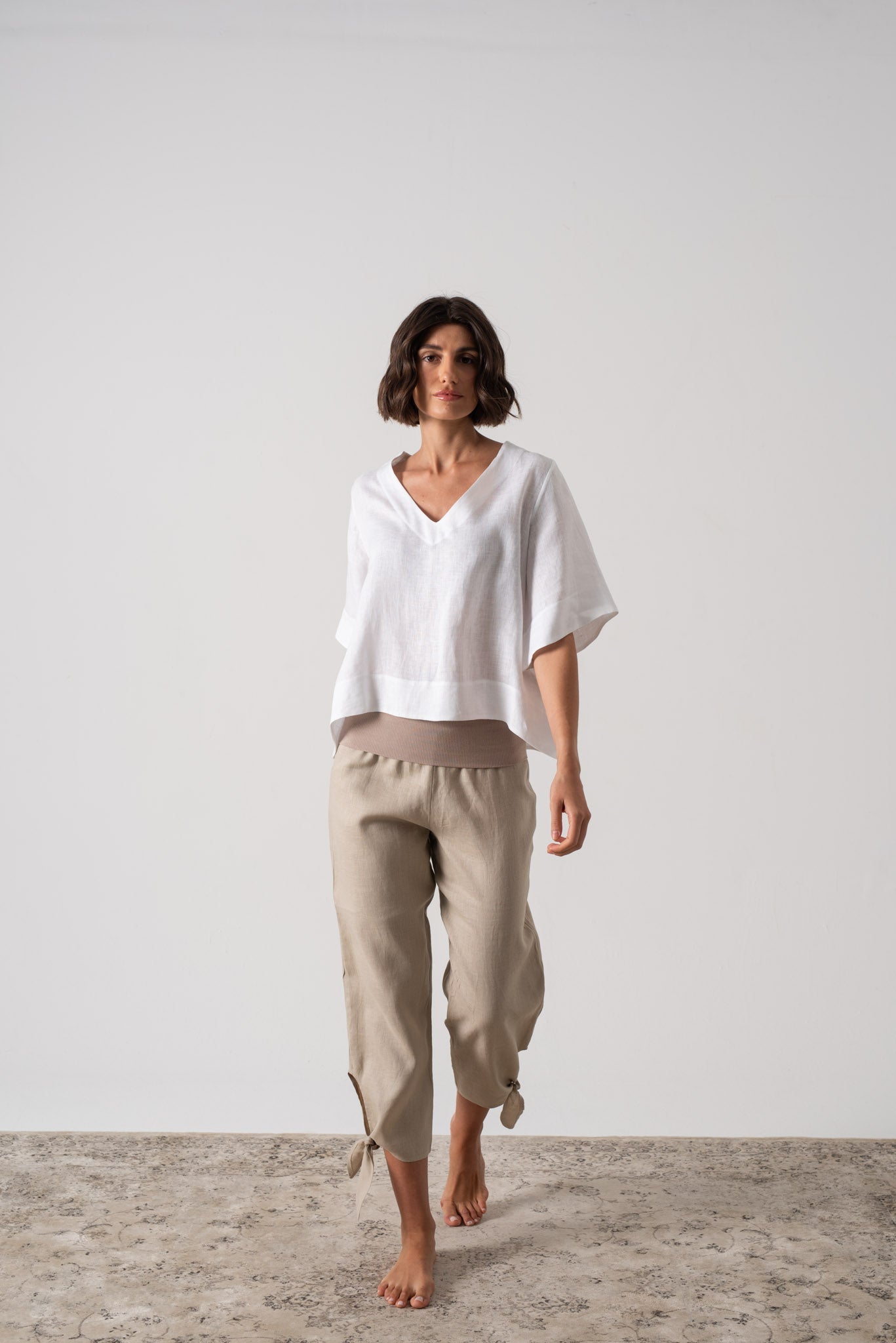 Hecate Linen Top White Luxmii