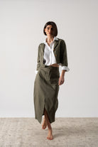 Lior Shirt Jacket Khaki Luxmii