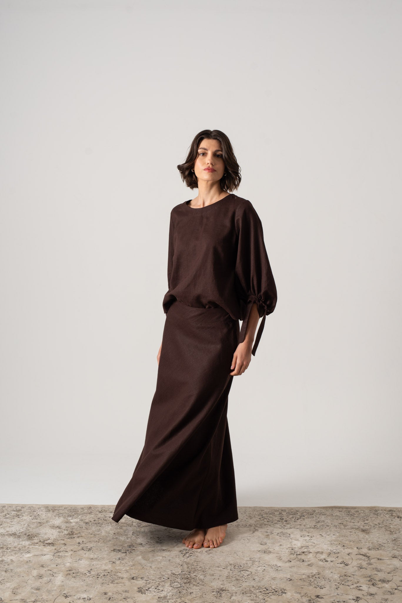 Olen Maxi Skirt Brown Espresso – LUXMII