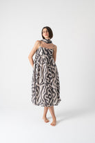 Onda Midi Dress in Savannah Print Luxmii
