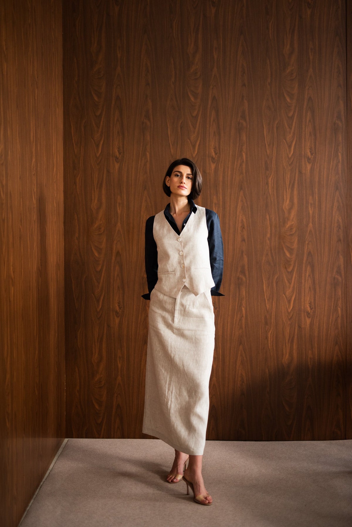 Rhea Skirt Royal Natural Luxmii