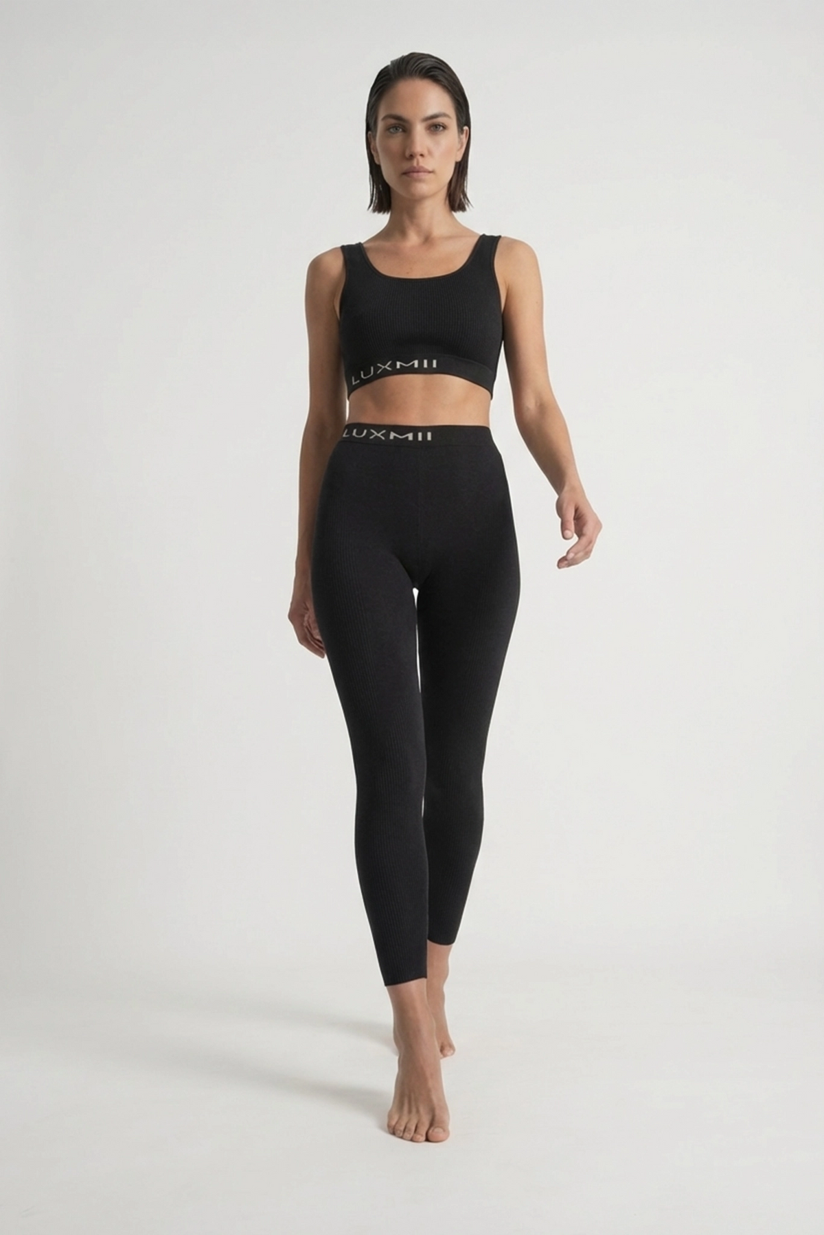 Ribbed Knit Mouvement Leggings Luxmii