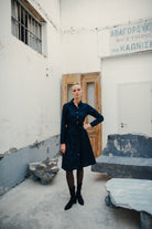 Rumi Shirt Dress Navy Luxmii