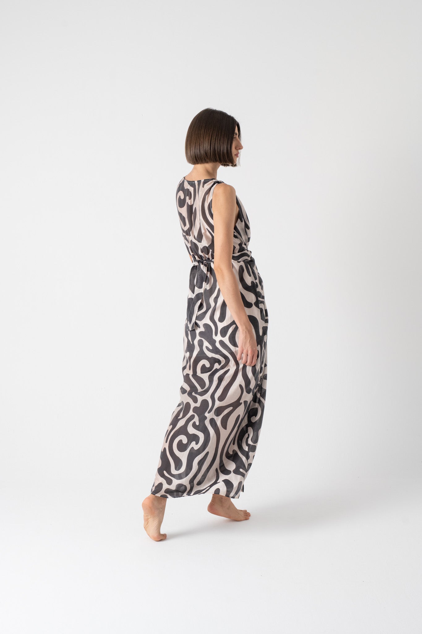 Serpente Wrap Dress in Savannah Print Luxmii