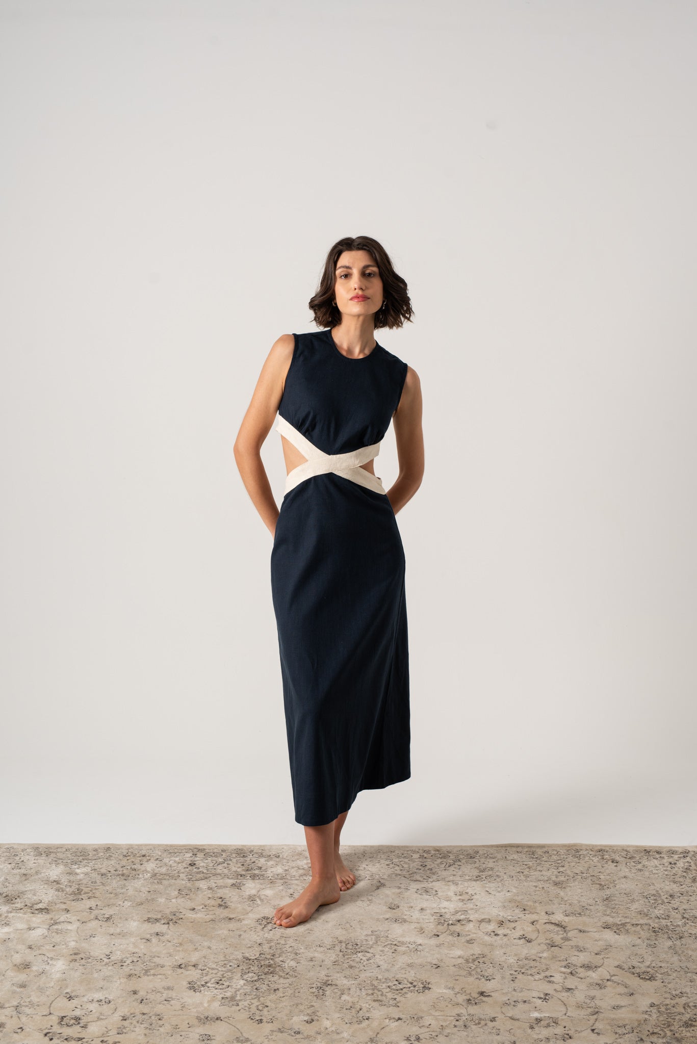 Zado Dress Navy - LUXMII
