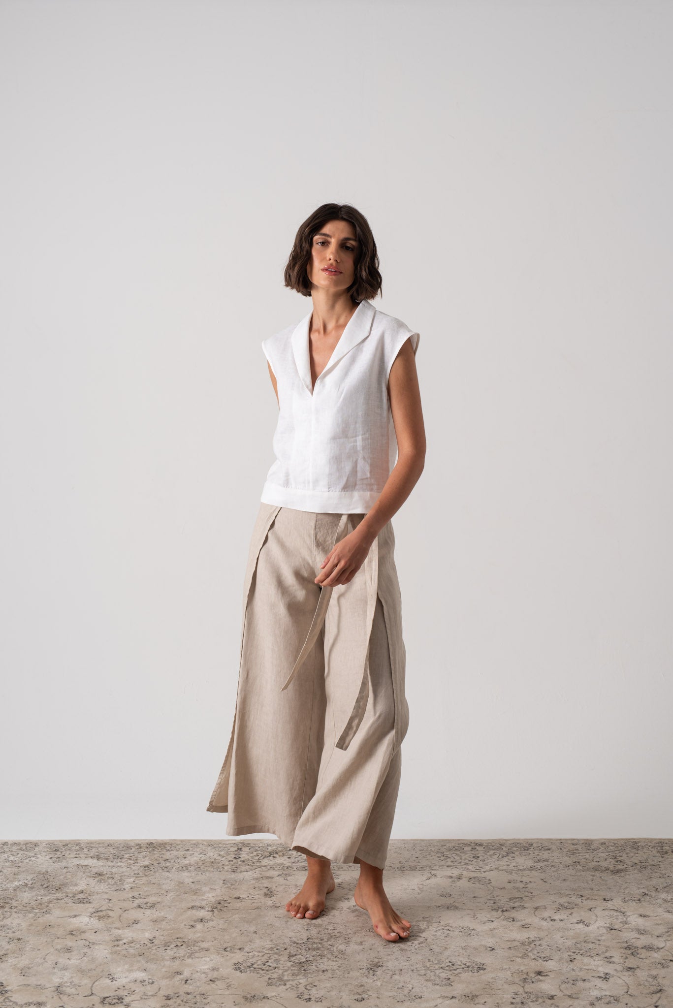 Zakai Wrap Pant Oatmeal - LUXMII