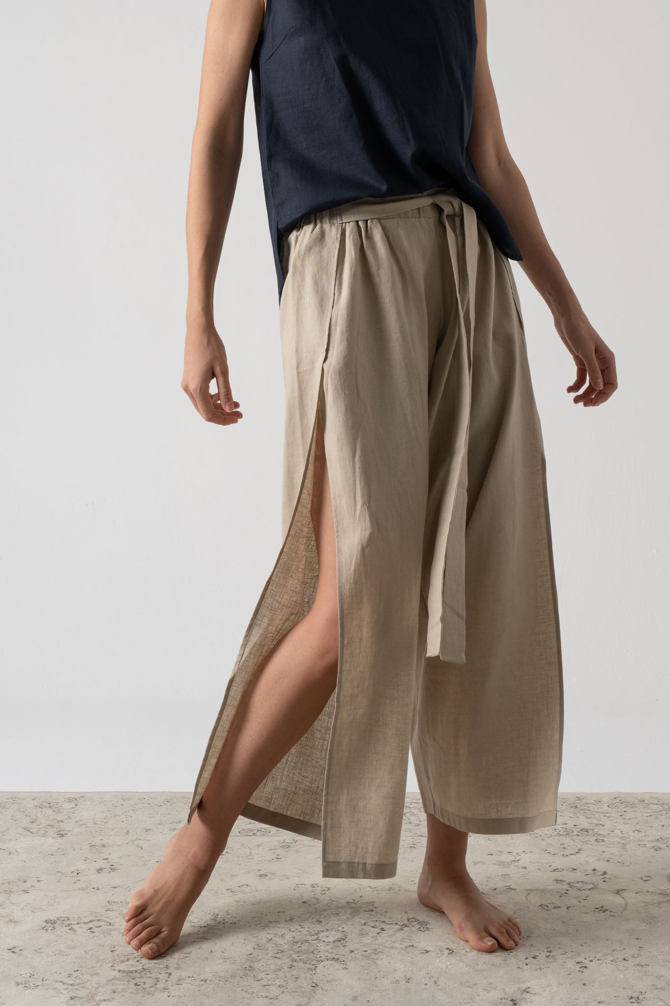Zakai Wrap Pant Oatmeal - LUXMII