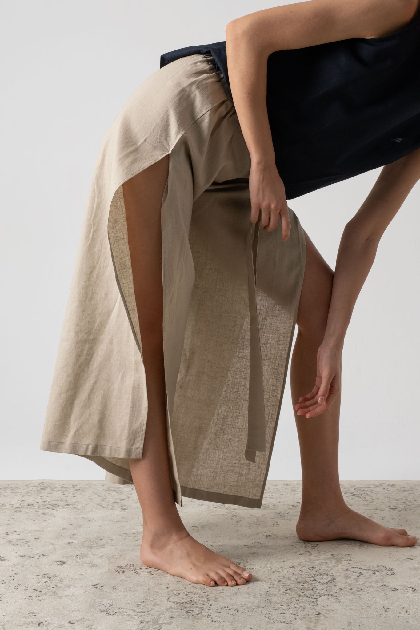 Zakai Wrap Pant Oatmeal - LUXMII