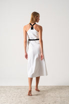 Zulu Linen Wrap Dress White Luxmii