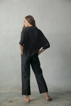 Architectures Linen Top Black Luxmii